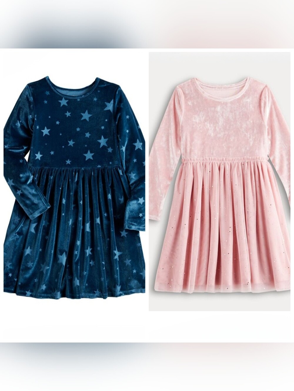 Jumping Beans Girls Velour Tutu Dress Bundle